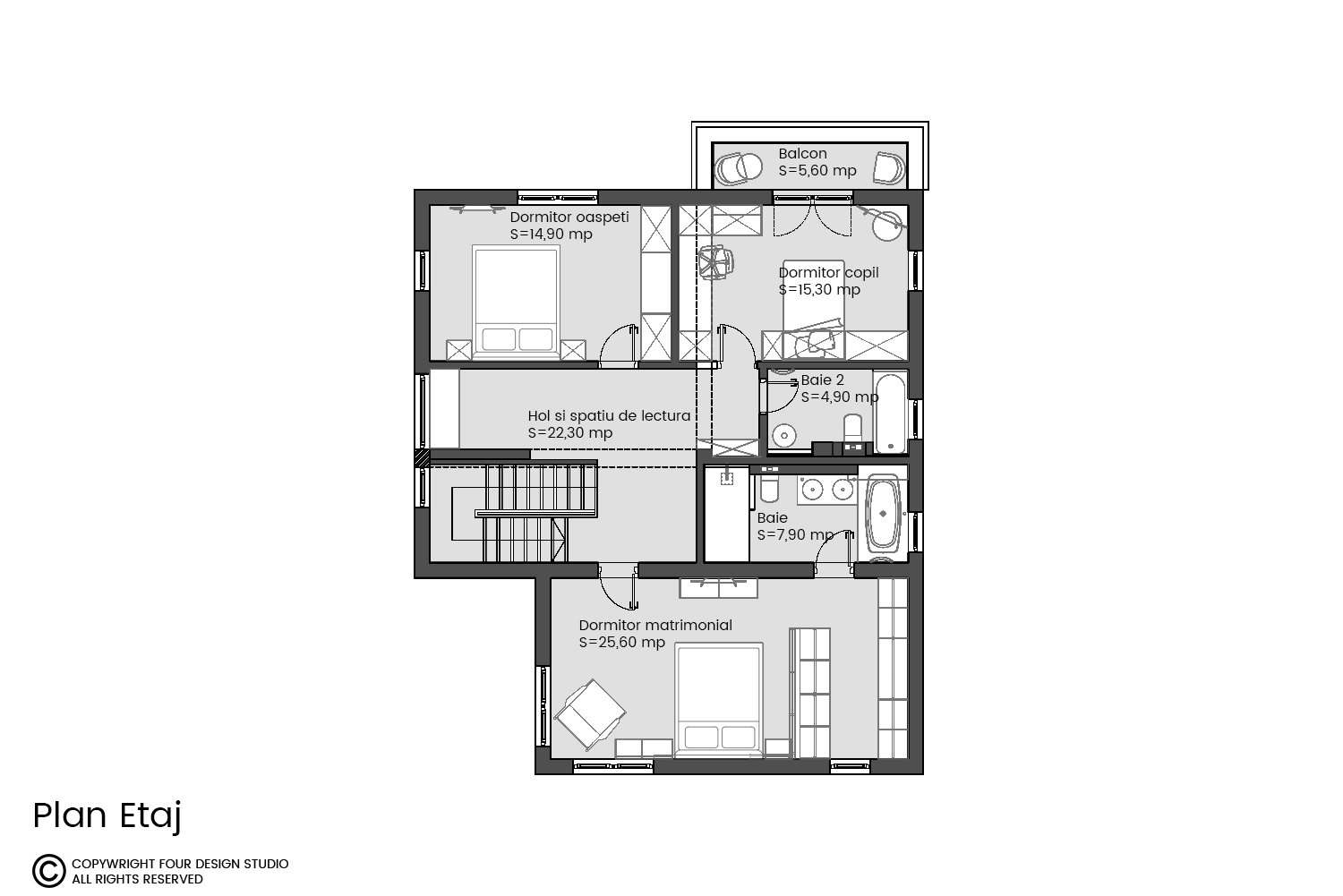 Plan Hover House etaj
